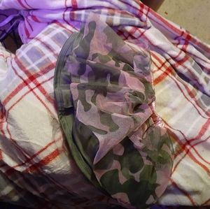 Pink and green camo skirt